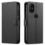 OnePlus Nord N10 5G Case, [Not Fit Nord N100 / Nord 5G], Included [Tempered Glass Screen Protector], Starshop Premium Leather Wallet Pocket Credit Card Slots-Black