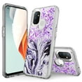 thumbnail image 1 of OnePlus Nord N10 5G Phone Case, Rosebono Hybrid Bling Glitter Sparkle Epoxy Graphic Marble Colorful Silicone Skin Cover Armor Case for OnePlus Nord N10 5G (Purple), 1 of 6