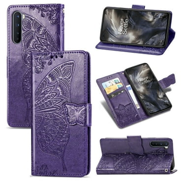 OnePlus Nord N100 5G Case, OnePlus Nord N100 5G Wallet Folio Case Magnetic Closure RFID Blocking Card Slots Kickstand Full Body Protection Shockproof Phone Case for OnePlus Nord N100 5G, Purple