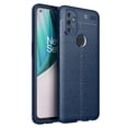 thumbnail image 1 of OnePlus Nord N100 Case, Soft TPU Soft Litchi Texture Shockproof Protective Bumper Case - Navy Blue, 1 of 3