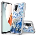 thumbnail image 1 of OnePlus Nord N100 Phone Case, Rosebono Hybrid Bling Glitter Sparkle Epoxy Graphic Marble Colorful Silicone Skin Cover Armor Case for OnePlus Nord N100 (Blue), 1 of 6