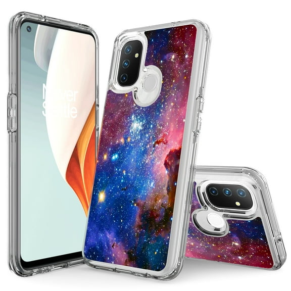 OnePlus Nord N100 Phone Case, Rosebono Hybrid Graphic Colorful Silicone Skin Cover Armor Case for OnePlus Nord N100 (Stardust)