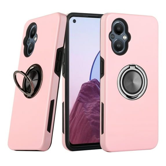OnePlus Nord N20 5G Phone Case, Durable Kickstand Magnet Ring Shock Resistant for OnePlus Nord N20 5G Phone Case Pink
