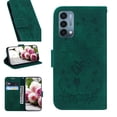 thumbnail image 1 of For OnePlus Nord N200 5G Book-Style Folio Wallet Embossed Leather Magnetic Flip Stand Wallet Drop Protection Card Cash Slots Protective Case For OnePlus Nord N200 5G,Green, 1 of 11