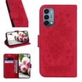 thumbnail image 1 of For OnePlus Nord N200 5G Book-Style Folio Wallet Embossed Leather Magnetic Flip Stand Wallet Drop Protection Card Cash Slots Protective Case For OnePlus Nord N200 5G,Red, 1 of 11