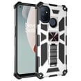 thumbnail image 1 of OnePlus Nord N200 5G Case with Kickstand, Silicone and Plastic Hard Cover, Drop Protection Shockproof Case, Lightweight Protective Rugged Slim Cover for OnePlus Nord N200 5G 6.49 Inch 2021 (Silver), 1 of 6
