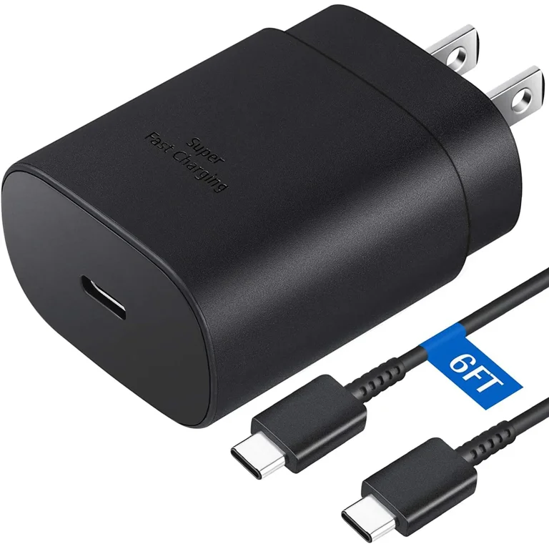 Original Samsung Galaxy A8 Star Super Fast Charger USB Type C Kit PD 25W Type C Wall Charger and USB C to USB C Fast Charging Cable Cable is 6 Feet