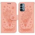 thumbnail image 1 of For OnePlus Nord N200 5G Wallet Case, Butterfly & Rose Embossed Leather Folio Flip TPU Back Shell Wrist Strap Shockproof Credit Card Slots Magnetic Case For OnePlus Nord N200 5G,Pink, 1 of 11