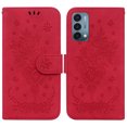 thumbnail image 1 of For OnePlus Nord N200 5G Wallet Case, Butterfly & Rose Embossed Leather Folio Flip TPU Back Shell Wrist Strap Shockproof Credit Card Slots Magnetic Case For OnePlus Nord N200 5G,Red, 1 of 11