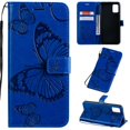 thumbnail image 1 of OnePlus Nord N200 5G Wallet Case, Dteck Embossed Butterfly PU Leather Magnetic Folio Flip Wallet Case Built-in Card Holder with Wrist Strap Stand Cover For OnePlus Nord N200 5G 2021,Blue, 1 of 5