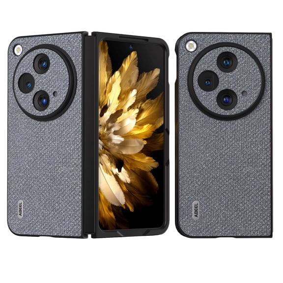 for OnePlus Open Bling Case, OnePlus Open Phone Case Glitter Hybrid Case [Hard PC + PU Leather] Rugged Case Slim Shockproof Protective Phone Cover,Black