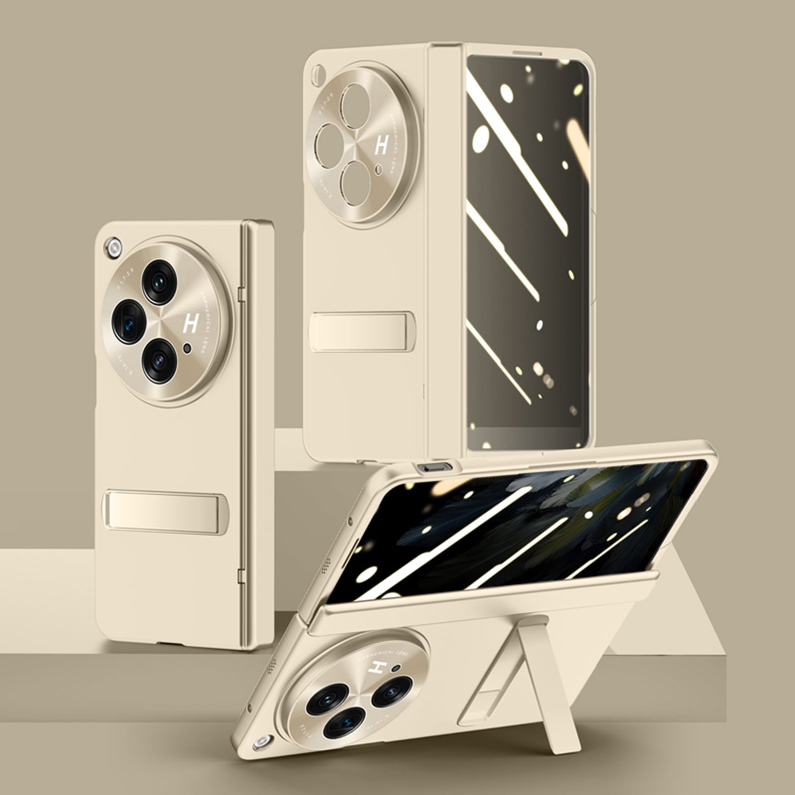 for OnePlus Open Case, Hinge Protection with Kickstand & Full ...