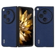 thumbnail image 1 of for OnePlus Open/Oppo Find N3 Phone Case, Carbon Fiber Pattern PU Leather Case for Women Men, Anti-Drop Protective Ultra Slim Fold Cover Case Compatible with OnePlus Open - Deep Blue, 1 of 6