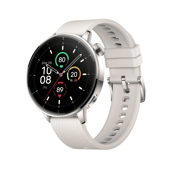 OnePlus Watch 3 43mm Smart Watch 1.32inches AMOLED Display Up to 60h Battery Life Wear OS by Google GPS NFC Global Version,Silver
