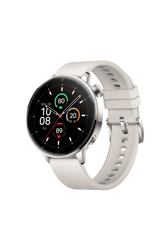Watch 3 43mm Smart Watch 1.32inches AMOLED Display Up to 60h Battery Life Wear OS by Google GPS NFC Global Version,Silver