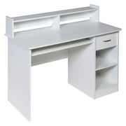 OneSpace Essential Computer Desk Hutch with Pull-Out Keyboard