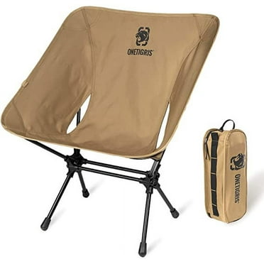 OneTigris Camping Chair Backpacking , 330 lbs Capacity, Heavy Duty Compact Portable Folding Chair for Camping Hiking Gardening Travel Beach Picnic Lightweight