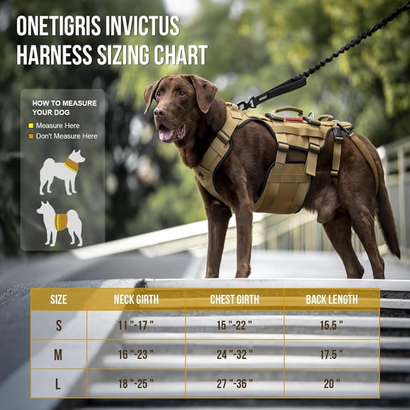 OneTigris Dog Lift Harness for Large Dogs, Dog Hip Support Brace, Full Body Lifter with Handles Invictus Multifunctional Mobility Assistance Vest for Back Legs (Brown, L)