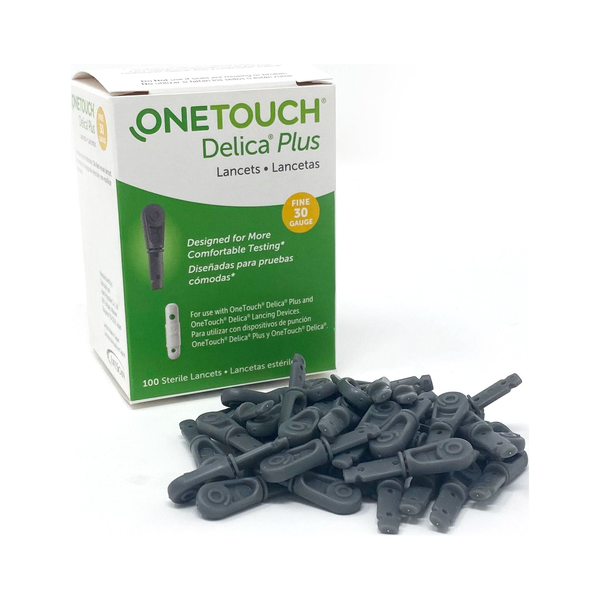 Delica Plus Lancets for Diabetes Testing Fine 30 Gauge