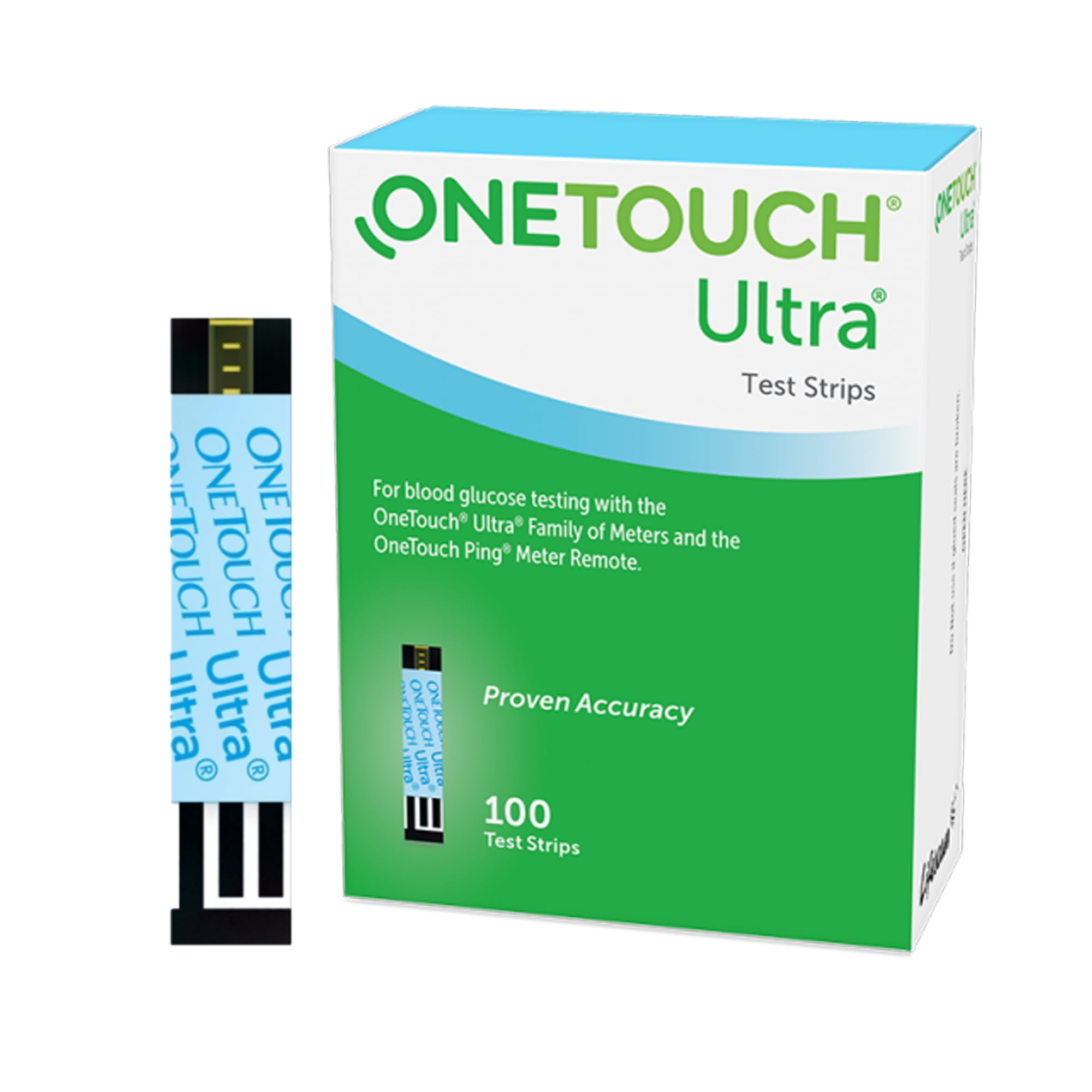 OneTouch Ultra Blue Blood Glucose Test Strips, 100 Count