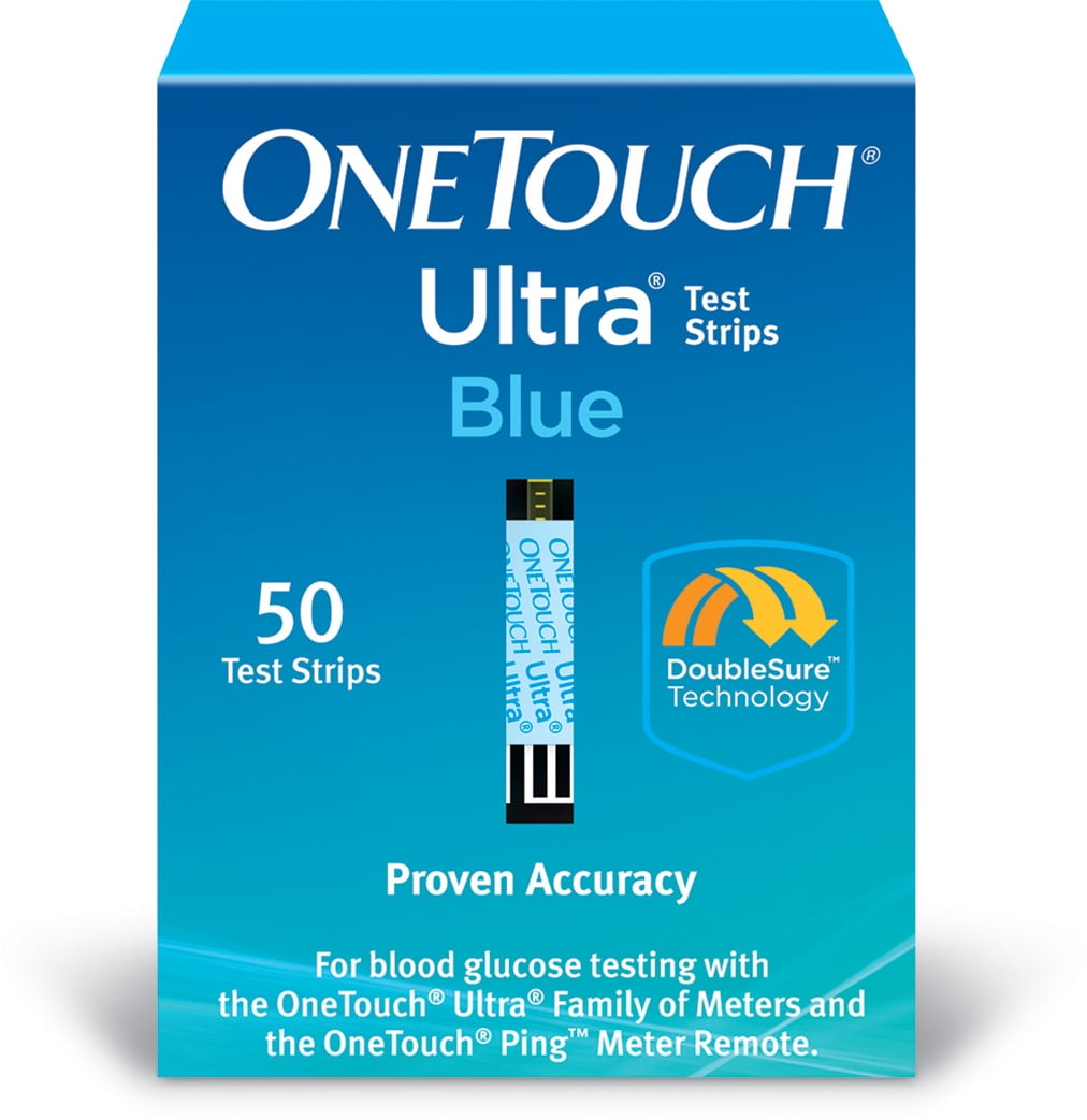 OneTouch Ultra Blue Blood Glucose Test Strips, 50 Ct