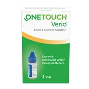 OneTouch Verio Level 3 (Mid) Control Solution for Blood Glucose Meters, Test Strips - 0.128 Fl Oz