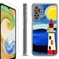 thumbnail image 1 of OneToughShield ® Case Compatible with Samsung Galaxy A25 5G, Shockproof Bumper Phone Case, with Tempered Glass Screen Protector - Starry Night Lighthouse, 1 of 4