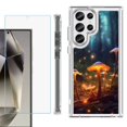 thumbnail image 1 of OneToughShield ® Case Compatible with Samsung Galaxy S24 Ultra, Shockproof Bumper Phone Case, with Tempered Glass Screen Protector - Fireflies Mushroom, 1 of 4