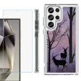 thumbnail image 1 of OneToughShield ® Case Compatible with Samsung Galaxy S24 Ultra, Shockproof Bumper Phone Case, with Tempered Glass Screen Protector - Forest/Deer/Twilight, 1 of 4