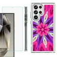 thumbnail image 1 of OneToughShield ® Case Compatible with Samsung Galaxy S24 Ultra, Shockproof Bumper Phone Case, with Tempered Glass Screen Protector - Kaleidoscope Rose, 1 of 4