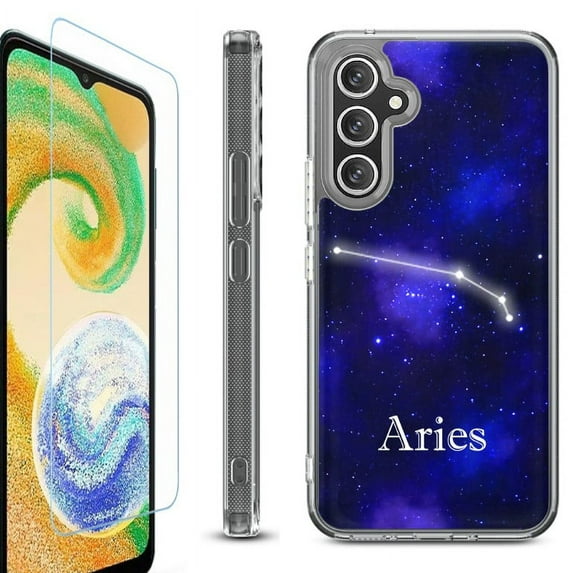 OneToughShield ® Case Compatible with Samsung Galaxy A25 5G, Shockproof Bumper Phone Case, with Tempered Glass Screen Protector - Aries