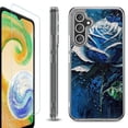 thumbnail image 1 of OneToughShield ® Case Compatible with Samsung Galaxy A25 5G, Shockproof Bumper Phone Case, with Tempered Glass Screen Protector - Blue Rose, 1 of 4