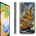 thumbnail image 1 of OneToughShield ® Case Compatible with Samsung Galaxy A25 5G, Shockproof Bumper Phone Case, with Tempered Glass Screen Protector - Butterfly Ship, 1 of 4
