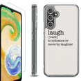 thumbnail image 1 of OneToughShield ® Case Compatible with Samsung Galaxy A25 5G, Shockproof Bumper Phone Case, with Tempered Glass Screen Protector - Dictionary/Laugh, 1 of 4
