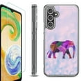 thumbnail image 1 of OneToughShield ® Case Compatible with Samsung Galaxy A25 5G, Shockproof Bumper Phone Case, with Tempered Glass Screen Protector - Elephant /Polygon, 1 of 4
