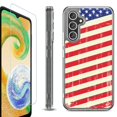thumbnail image 1 of OneToughShield ® Case Compatible with Samsung Galaxy A25 5G, Shockproof Bumper Phone Case, with Tempered Glass Screen Protector - Flag / USA, 1 of 4