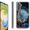 thumbnail image 1 of OneToughShield ® Case Compatible with Samsung Galaxy A25 5G, Shockproof Bumper Phone Case, with Tempered Glass Screen Protector - Glowing Rose, 1 of 4