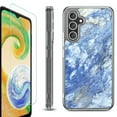 thumbnail image 1 of OneToughShield ® Case Compatible with Samsung Galaxy A25 5G, Shockproof Bumper Phone Case, with Tempered Glass Screen Protector - Marble / Gem Blue, 1 of 4