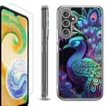 thumbnail image 1 of OneToughShield ® Case Compatible with Samsung Galaxy A25 5G, Shockproof Bumper Phone Case, with Tempered Glass Screen Protector - Neon Peacock, 1 of 4