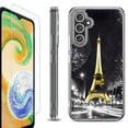 thumbnail image 1 of OneToughShield ® Case Compatible with Samsung Galaxy A25 5G, Shockproof Bumper Phone Case, with Tempered Glass Screen Protector - Paris Night, 1 of 4