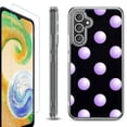 thumbnail image 1 of OneToughShield ® Case Compatible with Samsung Galaxy A25 5G, Shockproof Bumper Phone Case, with Tempered Glass Screen Protector - Polka Dot / Purple, 1 of 4