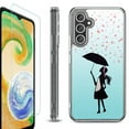 thumbnail image 1 of OneToughShield ® Case Compatible with Samsung Galaxy A25 5G, Shockproof Bumper Phone Case, with Tempered Glass Screen Protector - Rain/Hearts, 1 of 4