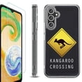 thumbnail image 1 of OneToughShield ® Case Compatible with Samsung Galaxy A25 5G, Shockproof Bumper Phone Case, with Tempered Glass Screen Protector - Road Sign Kangaroo, 1 of 4