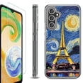 thumbnail image 1 of OneToughShield ® Case Compatible with Samsung Galaxy A25 5G, Shockproof Bumper Phone Case, with Tempered Glass Screen Protector - Starry Night Eiffel, 1 of 4