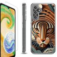 thumbnail image 1 of OneToughShield ® Case Compatible with Samsung Galaxy A25 5G, Shockproof Bumper Phone Case, with Tempered Glass Screen Protector - Tiger Art, 1 of 4