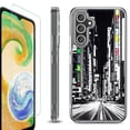 thumbnail image 1 of OneToughShield ® Case Compatible with Samsung Galaxy A25 5G, Shockproof Bumper Phone Case, with Tempered Glass Screen Protector - Tokyo Night, 1 of 4