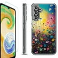 thumbnail image 1 of OneToughShield ® Case Compatible with Samsung Galaxy S24, Shockproof Bumper Phone Case, with Tempered Glass Screen Protector - Flower Field, 1 of 4