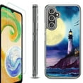 thumbnail image 1 of OneToughShield ® Case Compatible with Samsung Galaxy S24, Shockproof Bumper Phone Case, with Tempered Glass Screen Protector - Lighthouse Moon, 1 of 4