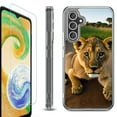 thumbnail image 1 of OneToughShield ® Case Compatible with Samsung Galaxy S24, Shockproof Bumper Phone Case, with Tempered Glass Screen Protector - Lion Cub, 1 of 4