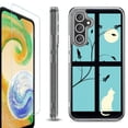 thumbnail image 1 of OneToughShield ® Case Compatible with Samsung Galaxy S24, Shockproof Bumper Phone Case, with Tempered Glass Screen Protector - Moon/Cat, 1 of 4